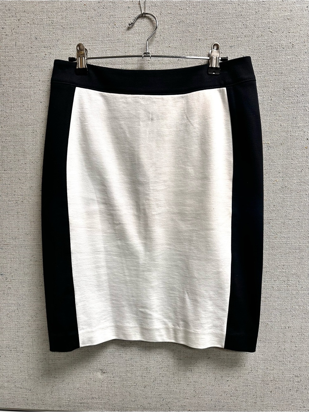 Banana Republic Black and White Colorblock Pencil Skirt